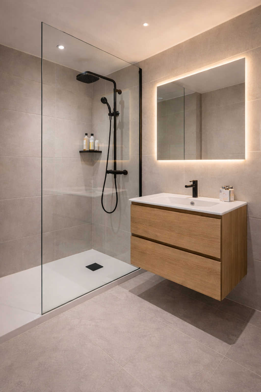 Baño después de la reforma en Barcelona