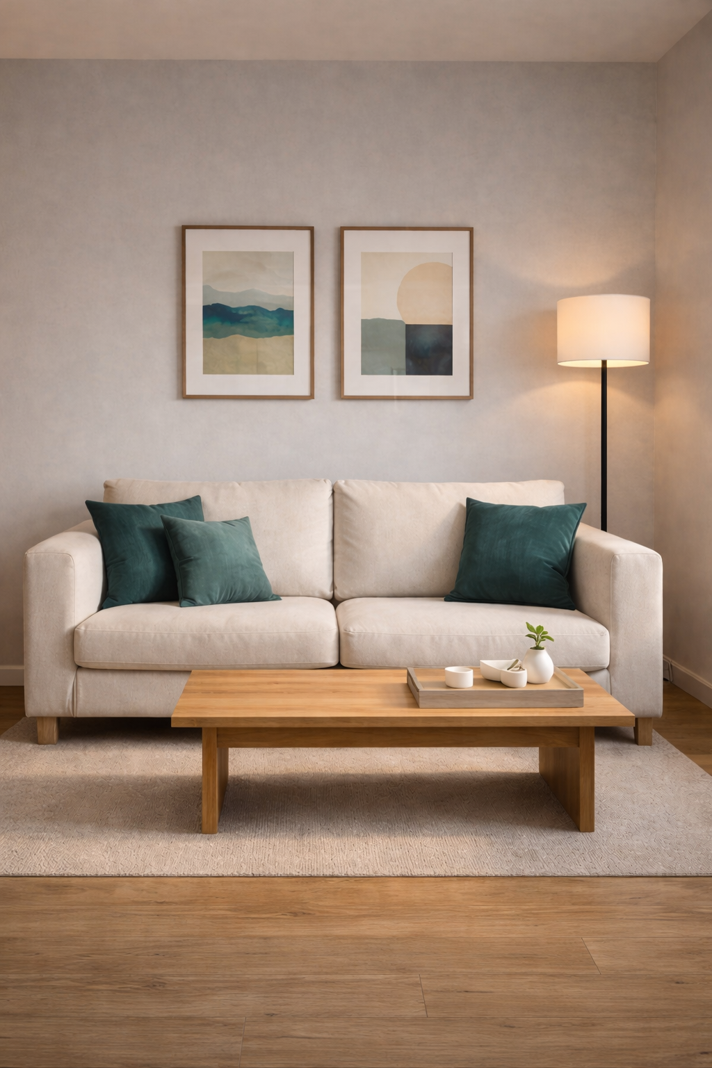 Salón después de la reforma en Barcelona