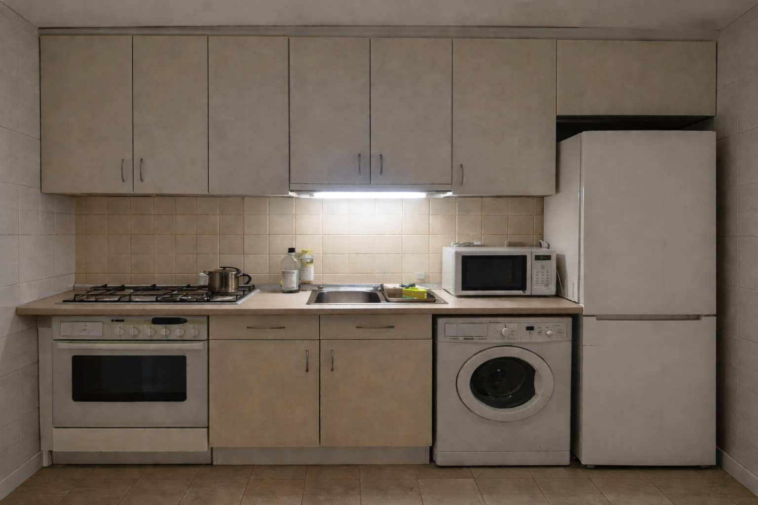 Cocina antes de la reforma en Barcelona